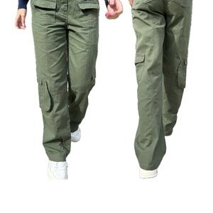 Brandy Melville Kim Cargo Pants.  Olive Green.Adjustable waist.Juniors size smal